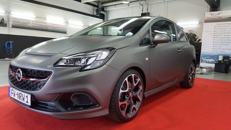 Opel Corsa OPC Matte Charcoal Metallic by Folienwerk-NRW '2017